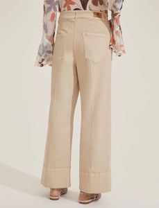 Emme Display Gabardine Trousers in Cream