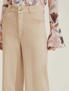 Emme Display Gabardine Trousers in Cream