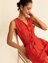 Load image into Gallery viewer, Emme Girello Linen Shirt in Red
