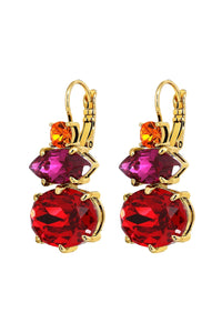 Dyrberg/Kern Parsana Earrings in Red/Pink