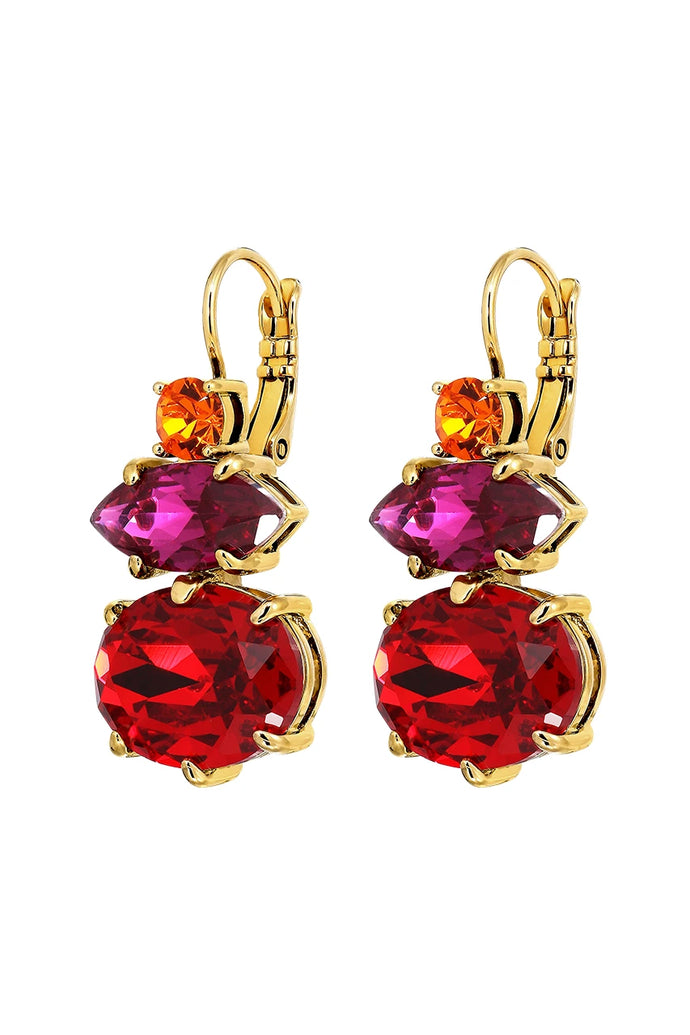 Dyrberg/Kern Parsana Earrings in Red/Pink