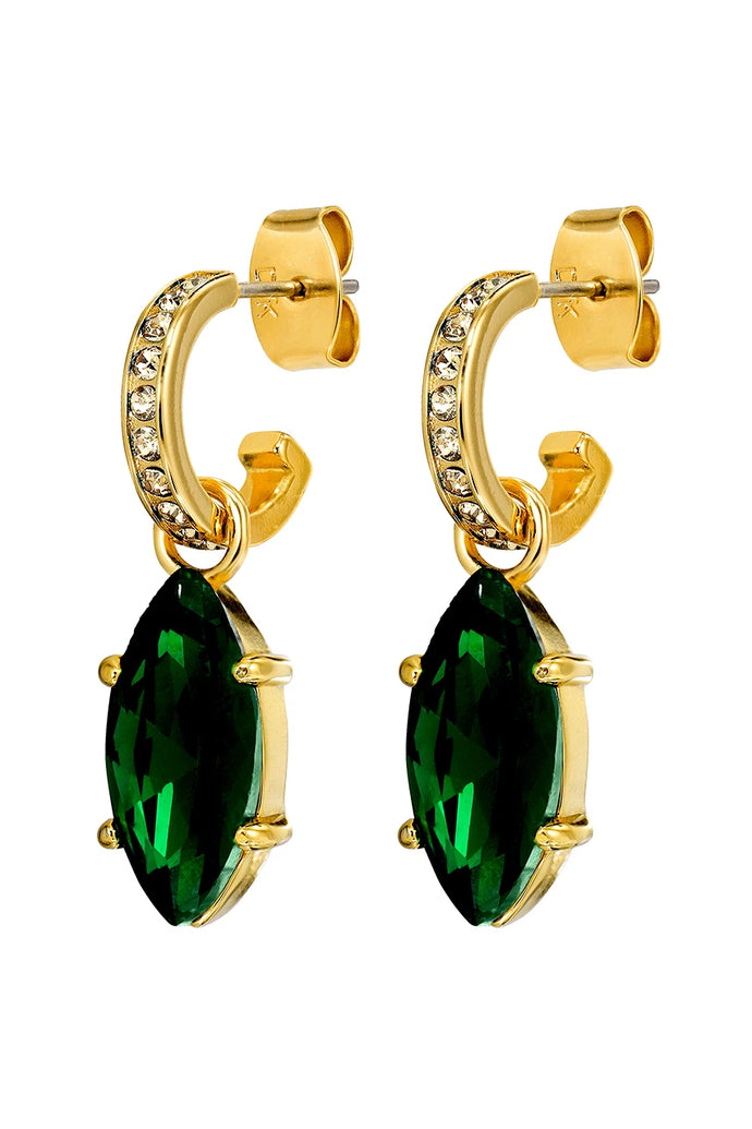 Dyrberg/Kern Junipe Earrings in Emerald