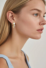 Load image into Gallery viewer, Dyrberg/Kern Curra Earrings in Silver/Pearl
