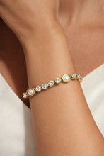 Load image into Gallery viewer, Dyrberg/Kern Sophia Crystal/Gold Bracelet
