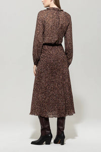 Luisa Cerano Midi Skirt with Animal Print