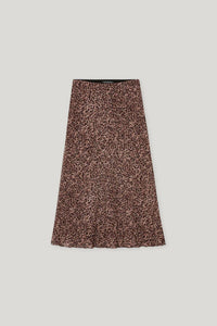 Luisa Cerano Midi Skirt with Animal Print