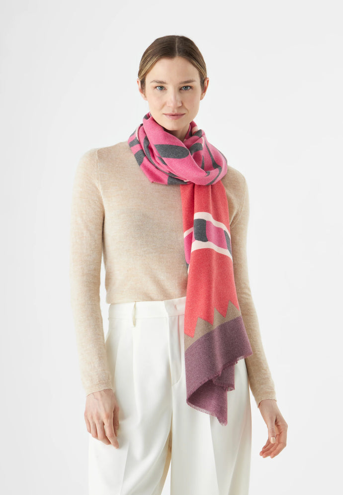 Codello Tiger Printed Scarf in Pink