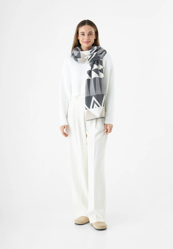 Codello Graphic Mix Printed Scarf in Grey