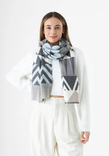 Load image into Gallery viewer, Codello Graphic Mix Printed Scarf in Grey
