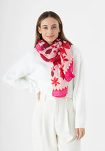 Load image into Gallery viewer, Codello Flowers Printed Scarf in Red
