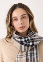 Load image into Gallery viewer, Codello Woven Checked Scarf with Statement Embroidery
