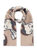 Load image into Gallery viewer, Codello Scarf with a Snoopy motif in Brown
