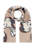 Codello Scarf with a Snoopy motif in Brown
