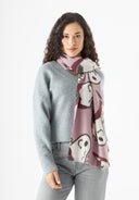 Load image into Gallery viewer, Codello Scarf with a Snoopy motif in Rose
