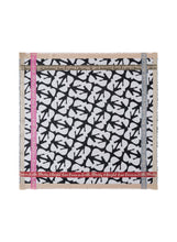Load image into Gallery viewer, Codello Scarf Jacquard Fabric with Dove Pattern with Black
