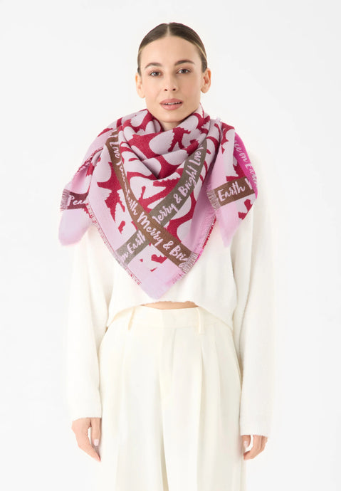 Foulard en soie roulottée main Codello oiseaux fleurs osier tressé - Jeronine Vintage Foulard en soie roulottée main Codello oiseaux fleurs osier tressé - Jeronine Vintage