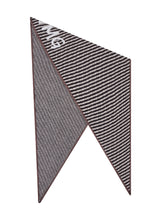 Load image into Gallery viewer, Codello Striped Triangular Scarf with neon in Black
