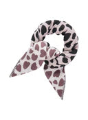 Load image into Gallery viewer, Codello Scarf with a Fur Heart Print in Black
