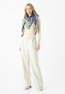 Load image into Gallery viewer, Codello Scarf with a Fur Heart Print in Blue
