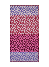Load image into Gallery viewer, Codello Scarf with a Fur Heart Print in Pink
