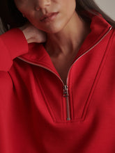 Load image into Gallery viewer, Varley Hawley Half Zip in Red Marl
