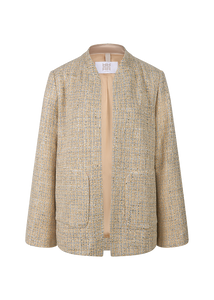 Riani Metallic Tweed Jacket in Gold