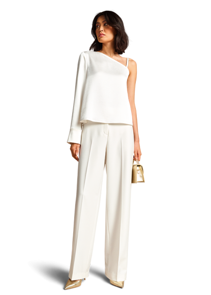 Riani Wide Leg Trousers in Off-White