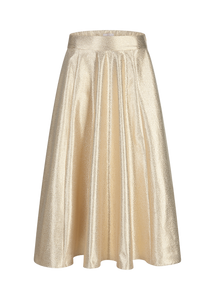 Riani Taffeta Circle Skirt in Gold