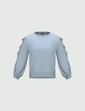 Load image into Gallery viewer, Emme Oreste Ruffled Sweater in Light Blue
