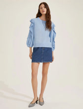 Load image into Gallery viewer, Emme Oreste Ruffled Sweater in Light Blue
