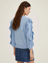 Load image into Gallery viewer, Emme Oreste Ruffled Sweater in Light Blue
