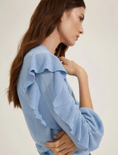 Load image into Gallery viewer, Emme Oreste Ruffled Sweater in Light Blue
