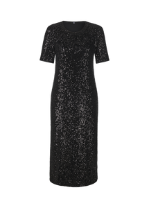 Riani Sequined Dress in Black