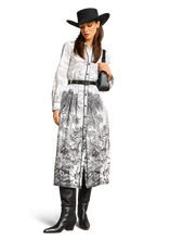 Load image into Gallery viewer, Riani Copperplate Printed Dress in Off-White
