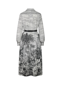 Riani Copperplate Printed Dress in Off-White