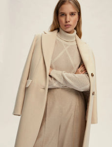 Emme Dorato High-Neck Sweater in Ecru