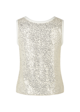 Load image into Gallery viewer, Riani Sequined Net Top in Off-White
