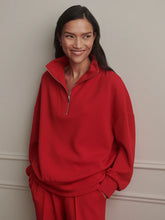 Load image into Gallery viewer, Varley Hawley Half Zip in Red Marl
