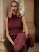 Load image into Gallery viewer, Varley Anastasia Rib Knit Tank in  New Maroon
