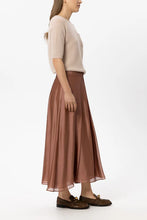 Load image into Gallery viewer, Luisa Cerano Organza-Rock Skirt in Brick
