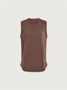 Varley Nolan Seamless Longline Tank in Coffee Quartz