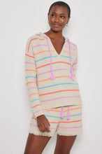 Load image into Gallery viewer, Lisa Todd Quick Stitch Stripe Hoodie in Almond
