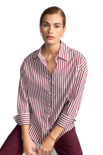 Load image into Gallery viewer, Riani Striped Blouse in Morello
