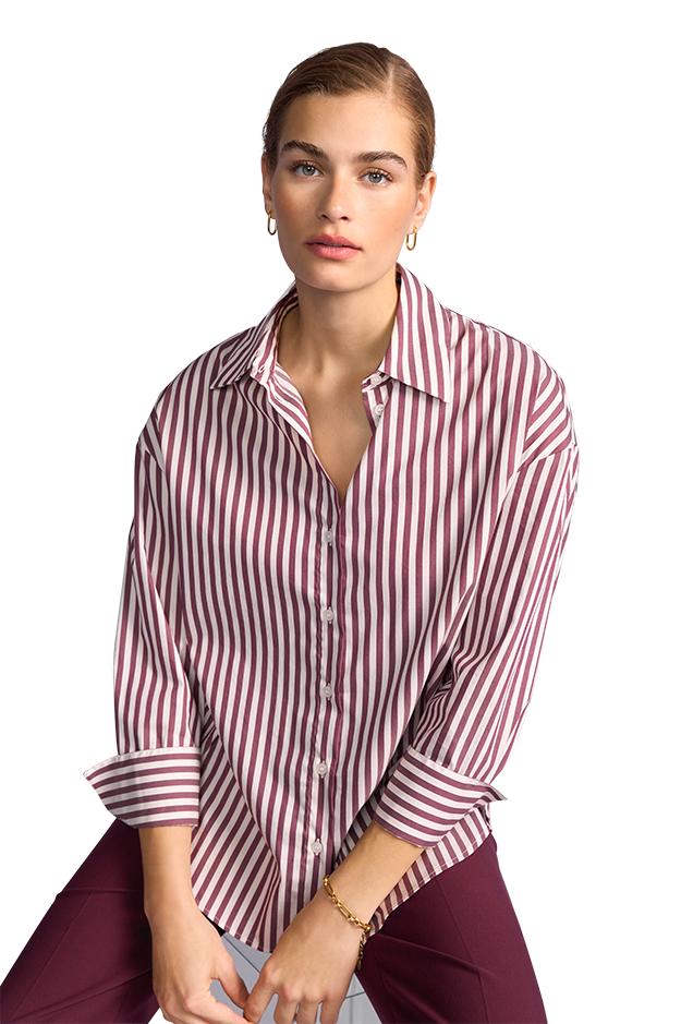 Riani Striped Blouse in Morello