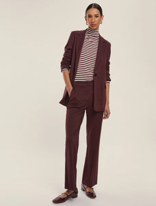 Emme Flare Trousers in Bordeaux