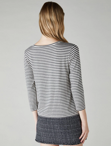 Emme Polpo T-Shirt in Grey Pinstripes