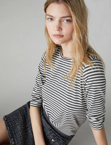 Emme Polpo T-Shirt in Grey Pinstripes