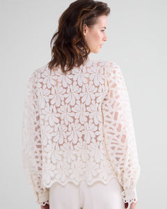 Summum Woven Lace Blouse