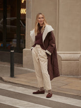 Load image into Gallery viewer, Varley Annalise Reversible Wrap Coat in Deep Mahogany
