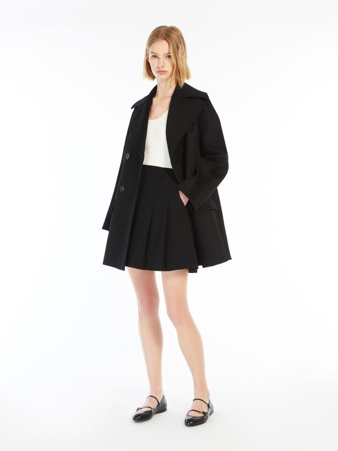 MaxMara Kent Black Wool Pea Coat